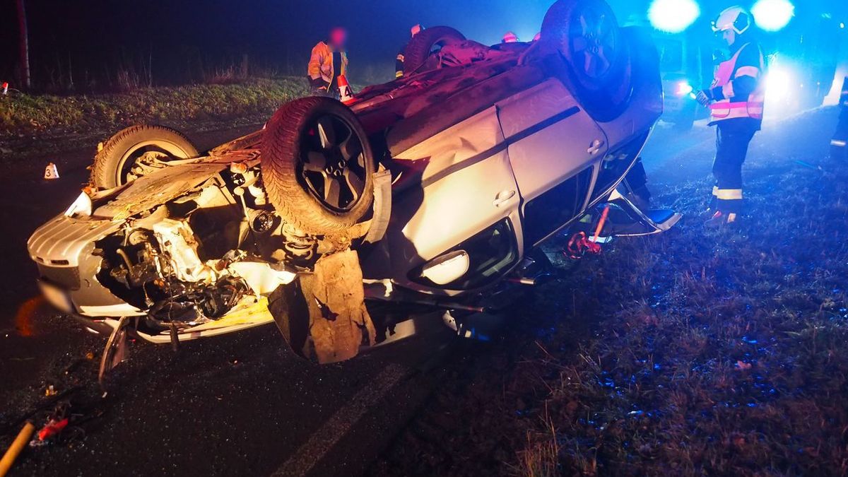 Otočil jsem se na spolucestující, popsal řidič, který v Jeseníkách narazil do stromu